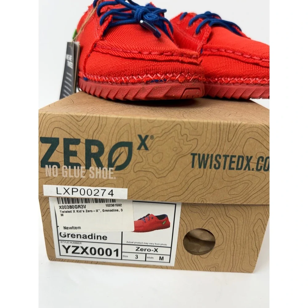 Twisted X Kids Zero-x Fabric Lace Casual Shoes Red Sz 3M